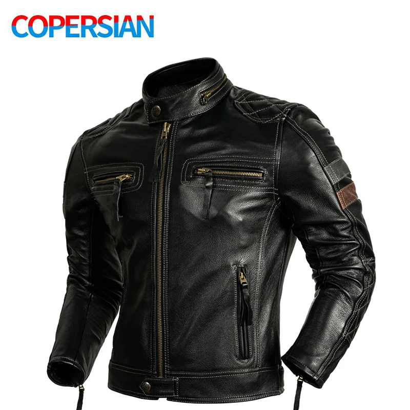 Riding Jacket Leather - 2023 Vintage Men's Black Leather Jacket