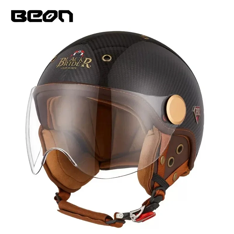 Motorcycle Gear Vintage - BEON BR13 Retro Open Face Half