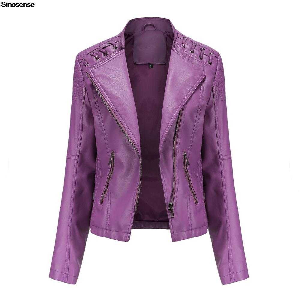 Mùa Xuân Mới Thu Đông Nữ Giả Á - đánh giá và giá Riding Jacket Leather