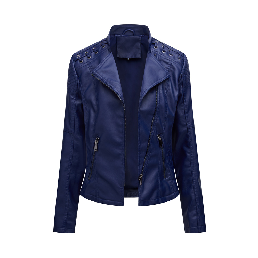 Mùa Xuân Mới Thu Đông Nữ Giả Á - đánh giá và giá Riding Jacket Leather