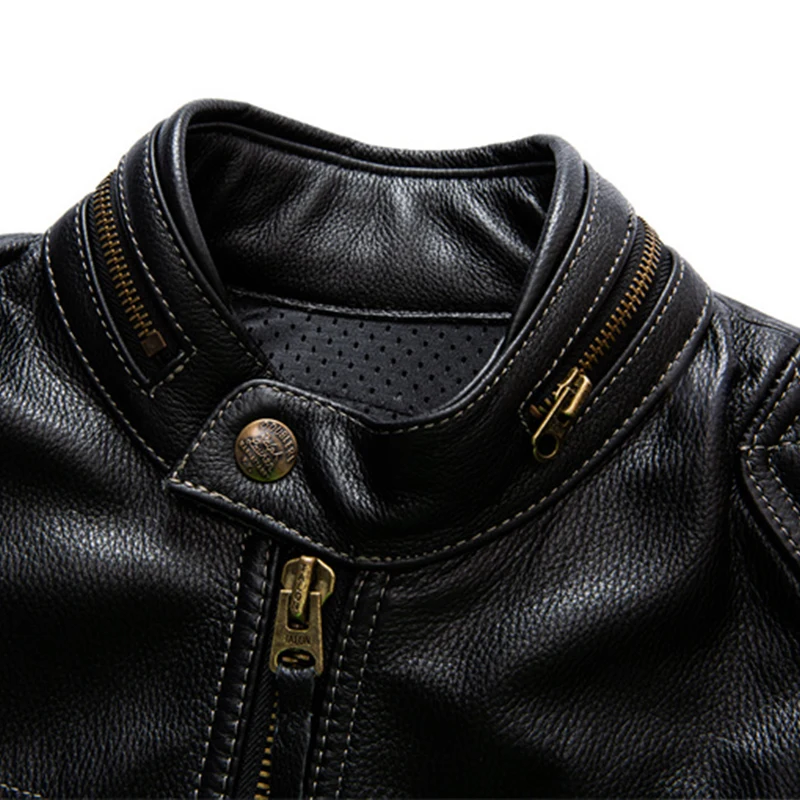 2023 Vintage Men's Black Leath - đánh giá và giá Riding Jacket Leather