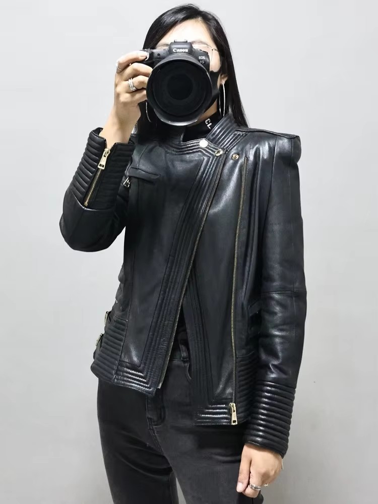 Women Slim Fit Sheepskin Genui - đánh giá và giá Riding Jacket Leather