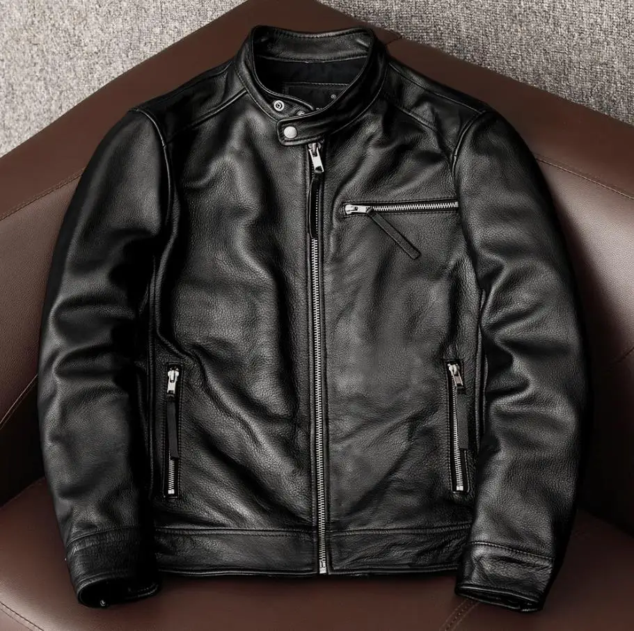 Wholesales.100% real cowhide C - đánh giá và giá Riding Jacket Leather